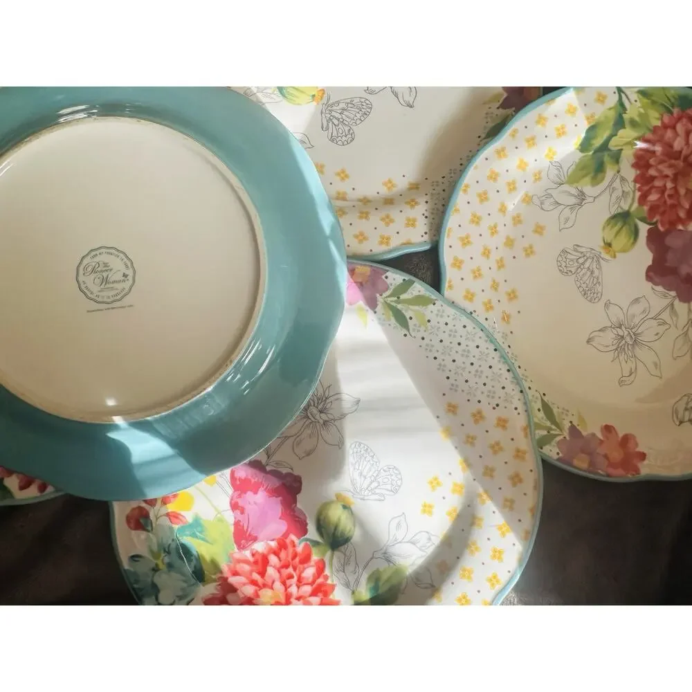 5 Pc pioneer woman dinnerware Plate set